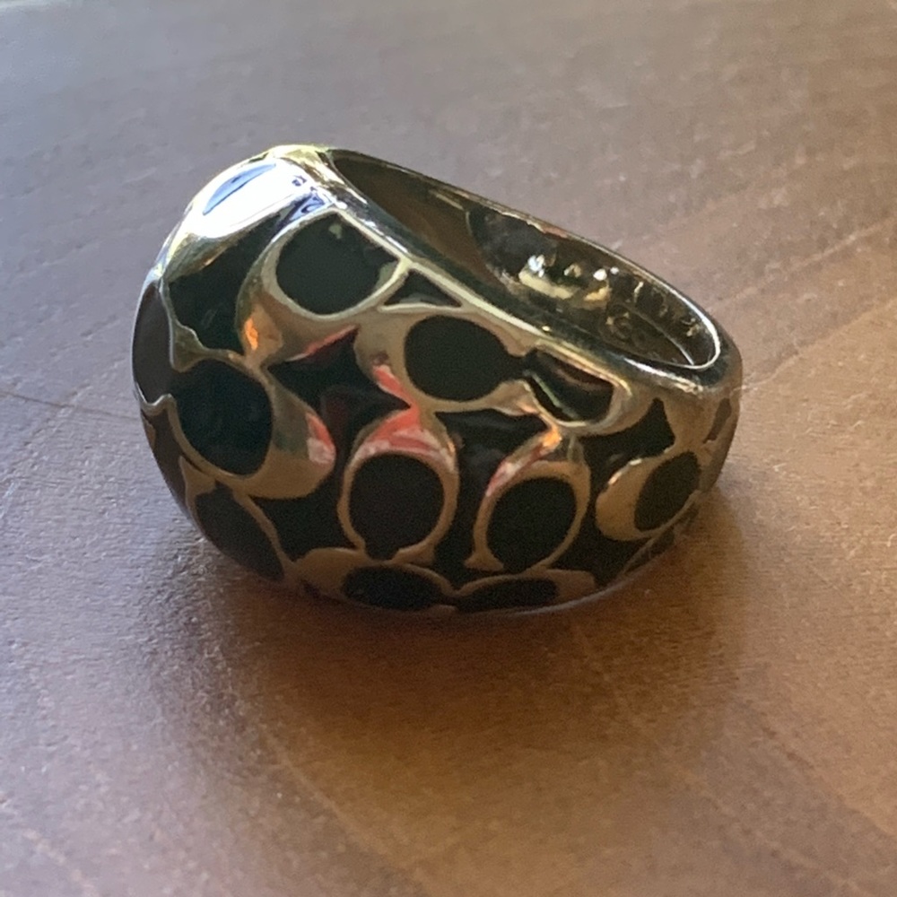 Coach Cocktail Logo Ring- Size 7.5